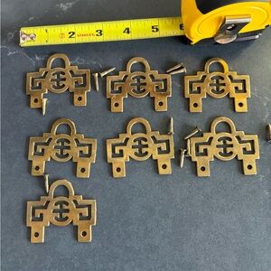 Brass Asian Decorative Hardware Set